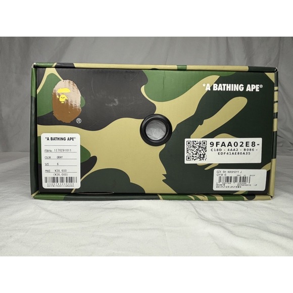 A Bathing Ape BAPE "SK8 Sta #2" Gray 1I70-291-011 Size 6 NEW - Picture 4 of 16